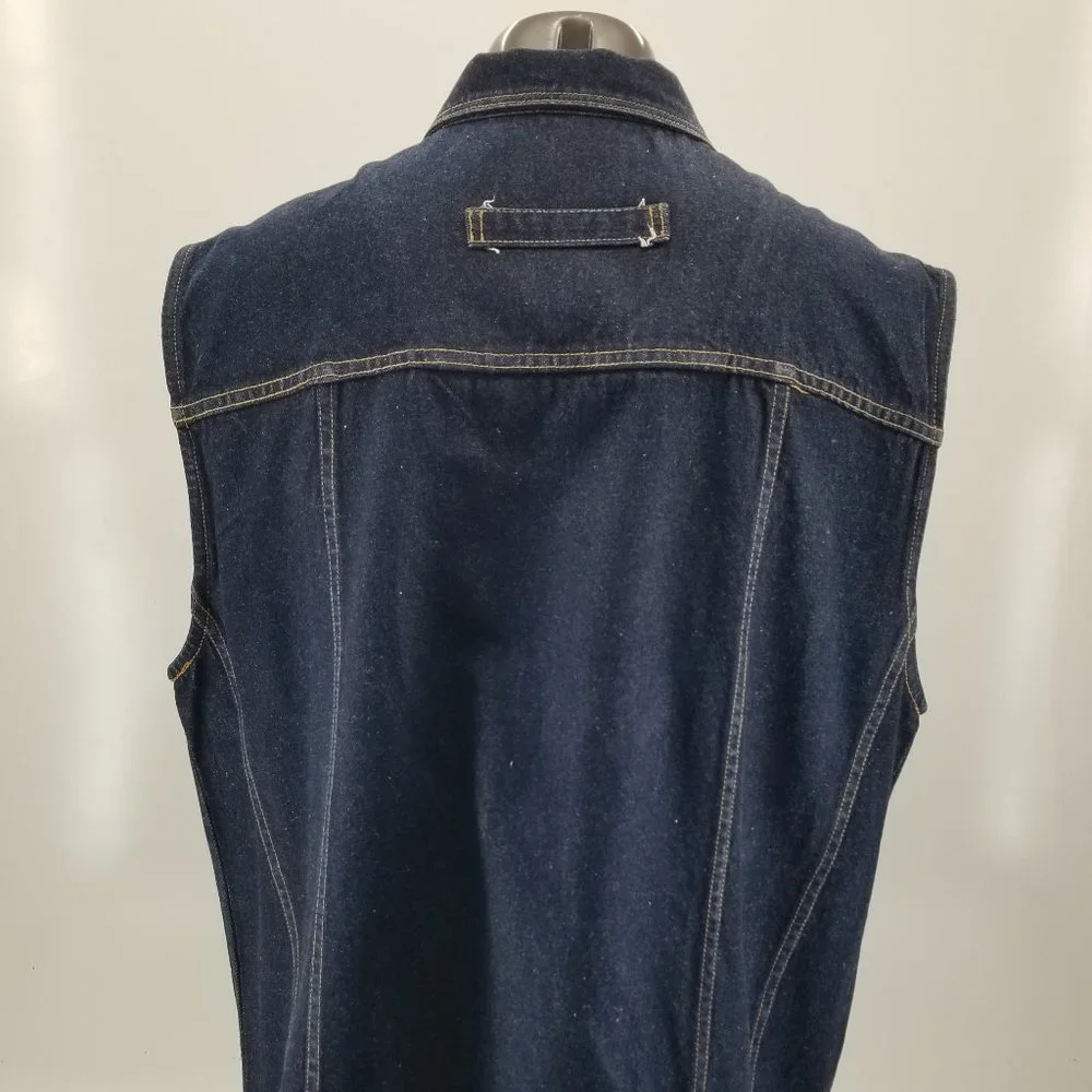 Vintage Southpole Denim Jacket Vest Mens XL Blue Denim Y2K Street Wear